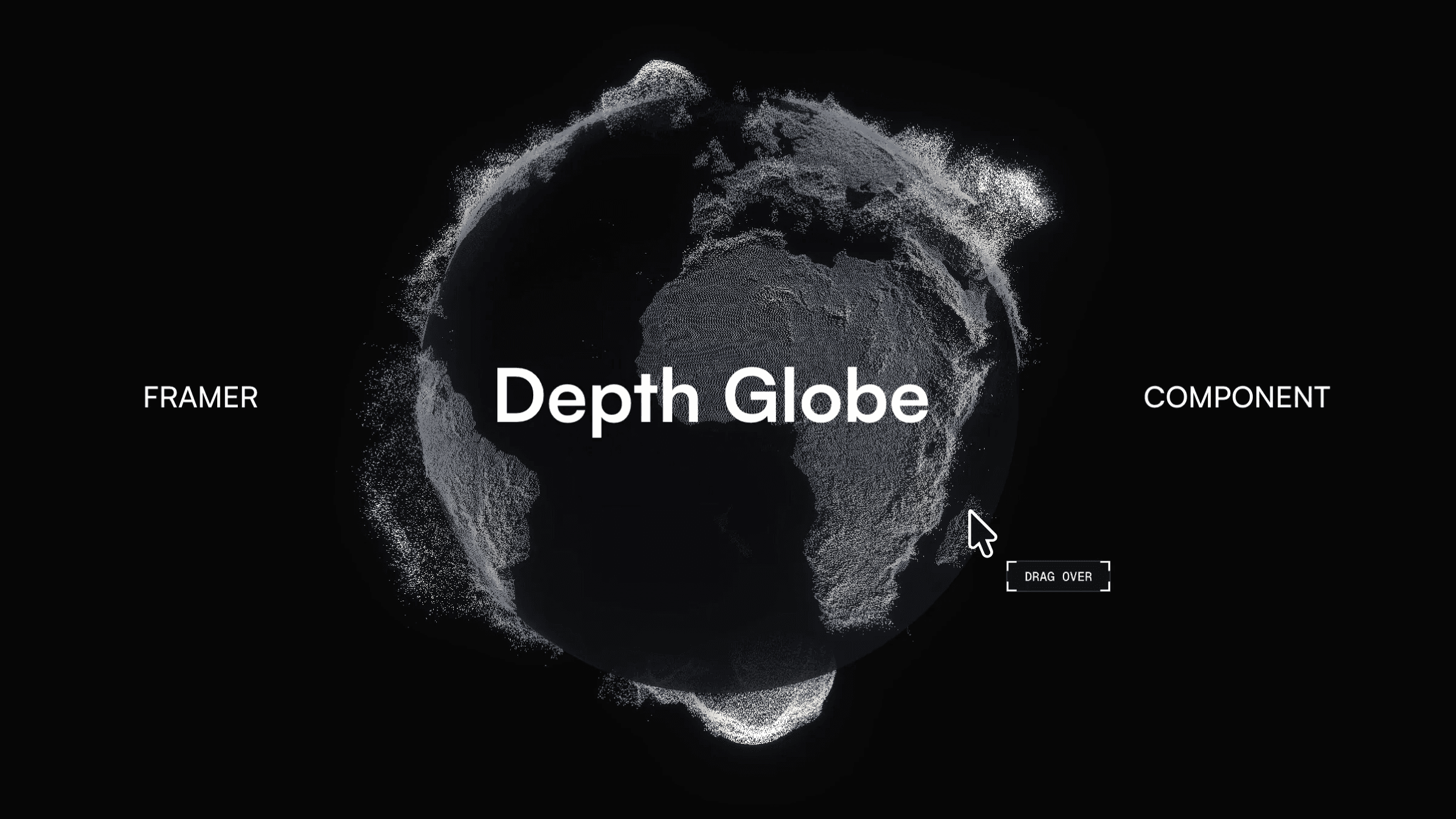 ⁠Framer Depth Globe interactive 3D point-cloud component