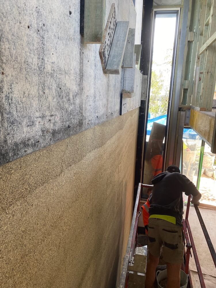 Hempcrete Block wall cast and block 3