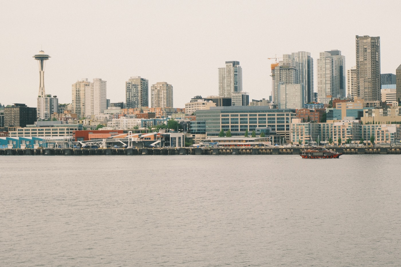 Seattle’s waterfront skyline and Space Needle