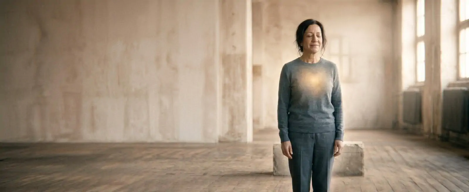 Femme apaisée après une séance d'hypnose Benemeglio à Genève, symbolisant la paix intérieure et l'équilibre émotionnel durable.