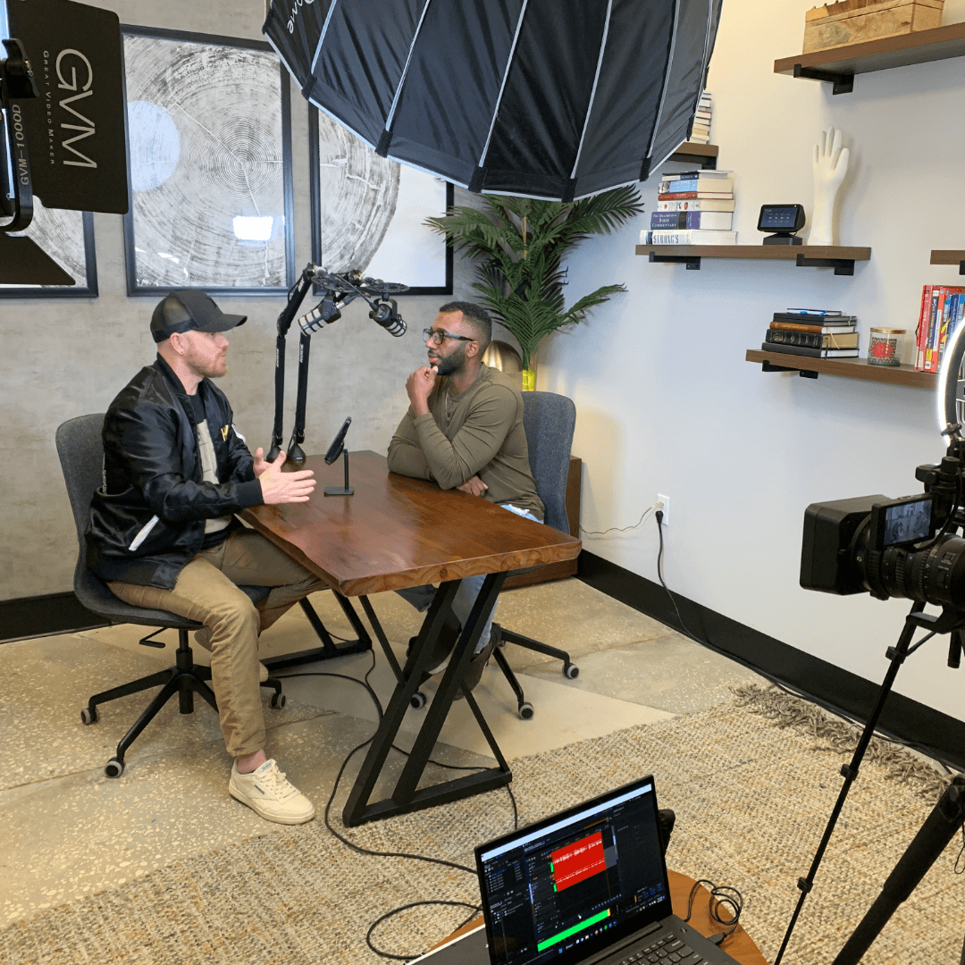 Film crew setup on scene.