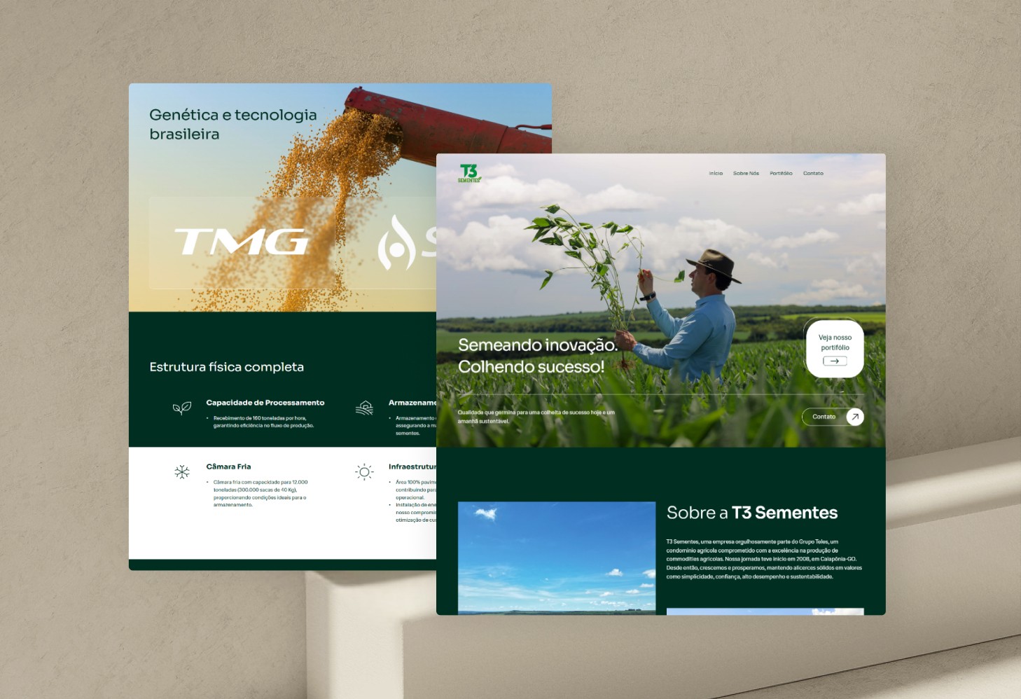 A screen for a desserts header website