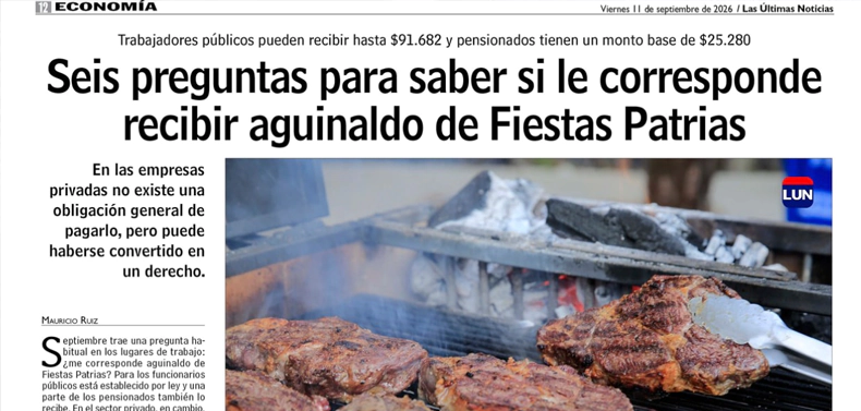 Nuestro socio AEM, Cristián Aguayo, explica en Las Últimas Noticias cuándo el aguinaldo de Fiestas Patrias puede transformarse en un derecho para los trabajadores.