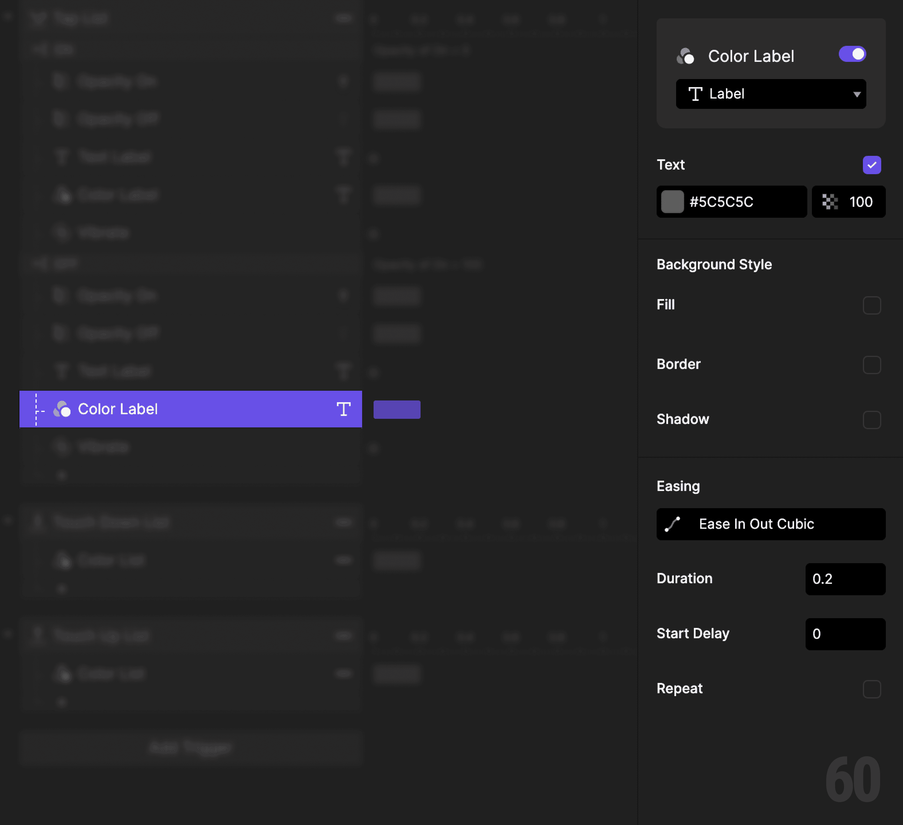This is a screenshot of Step 12: Reset the label color.