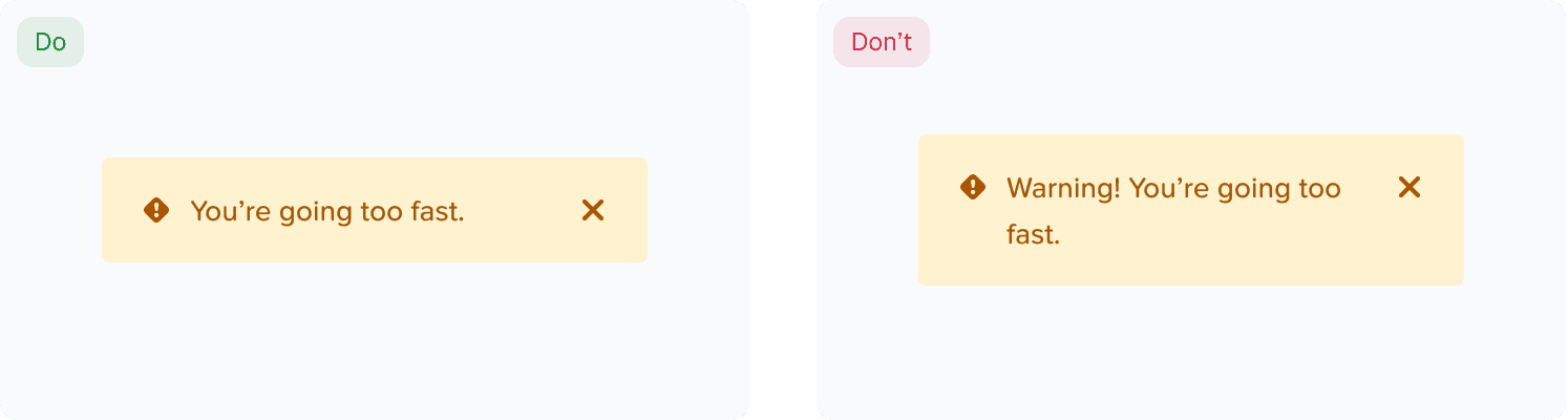 Examples of the usage alt-text in banners.