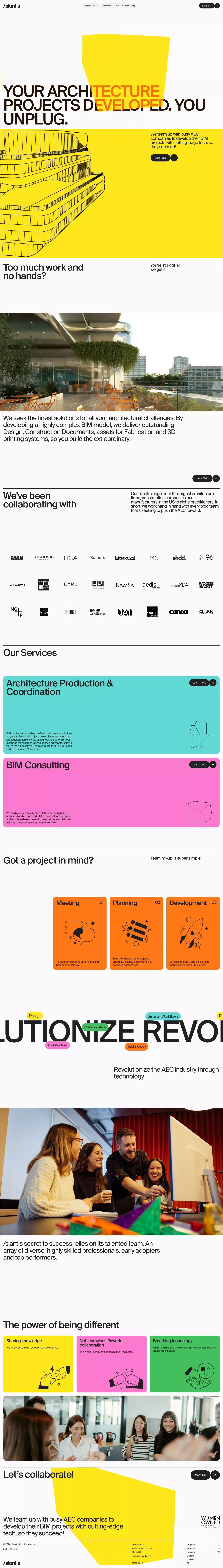/slantis: Your Architecture Projects Dev portfolio page screenshot showcasing Design and Architecture design