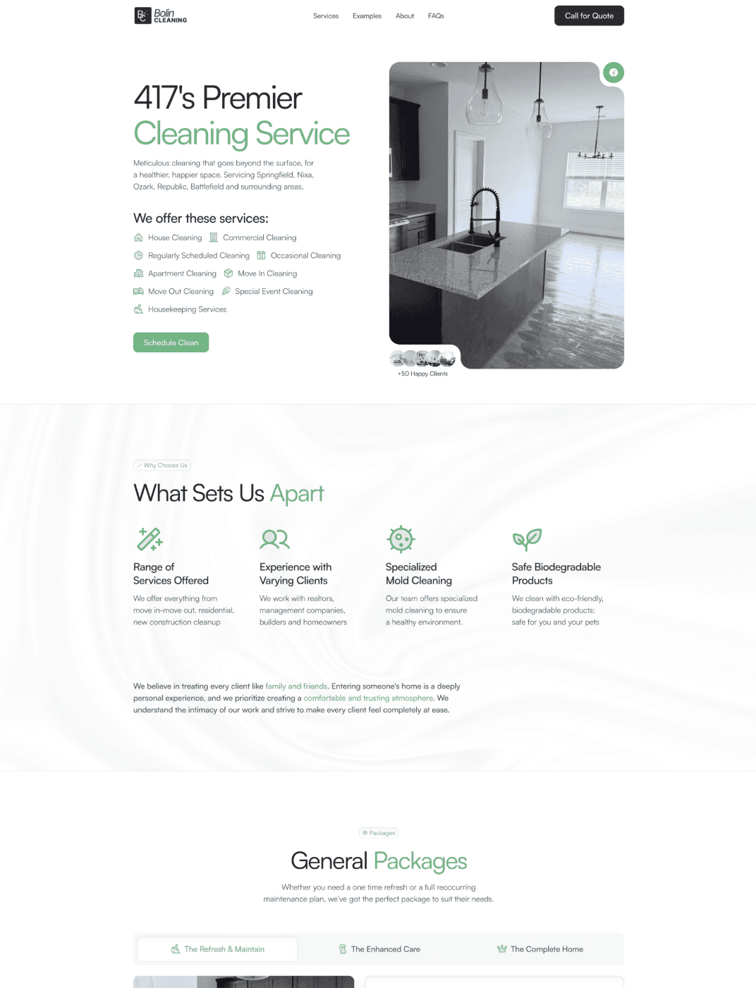 Bolin Cleaning Website