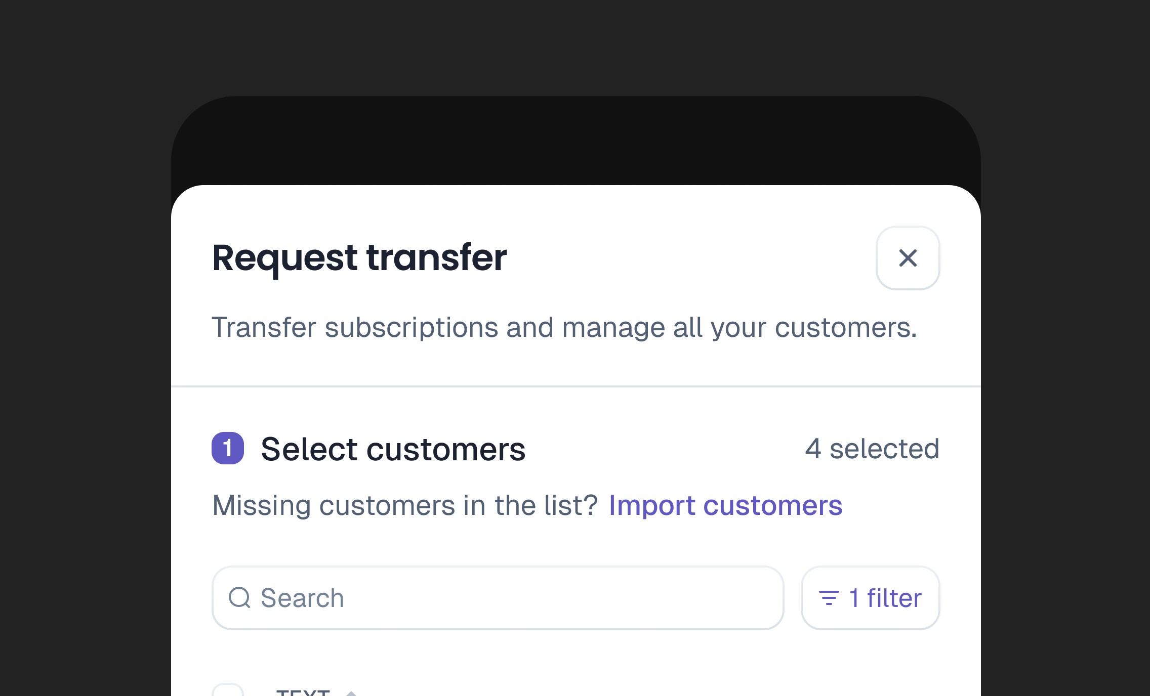 A modal shown responsively.