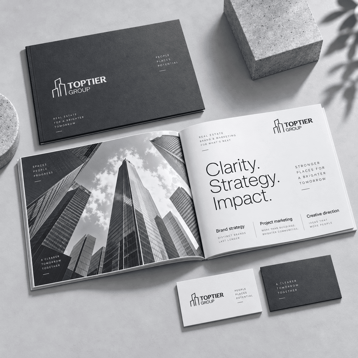 Toptier Group corporate identity mockup