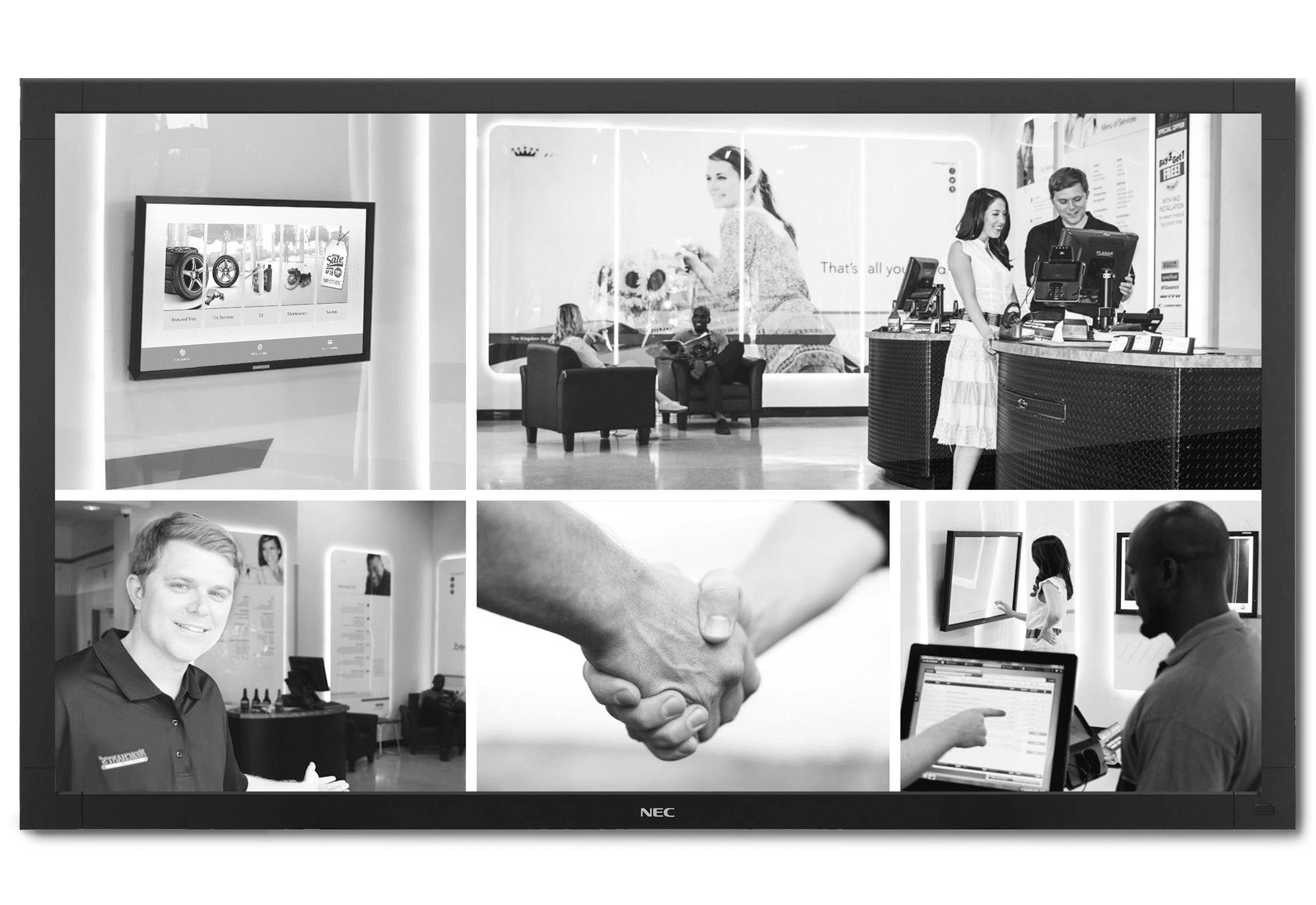 Touchscreen in-store experience