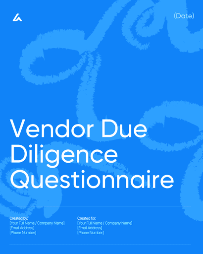 Vendor Due Diligence Questionnaire