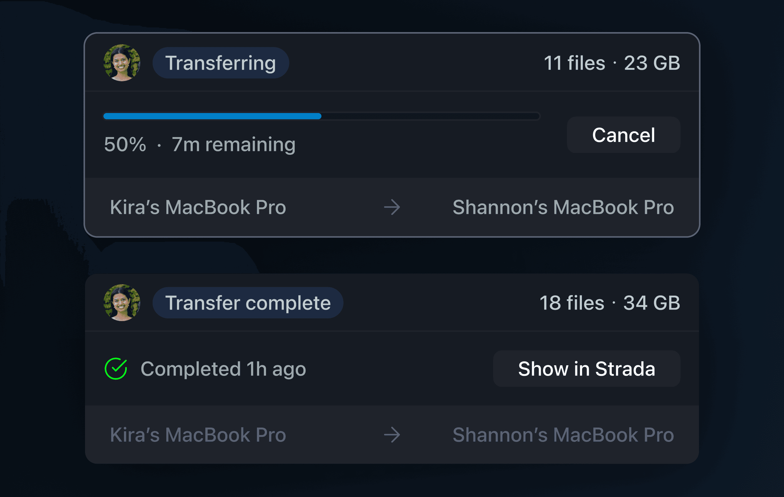 Transfer peer-to-peer