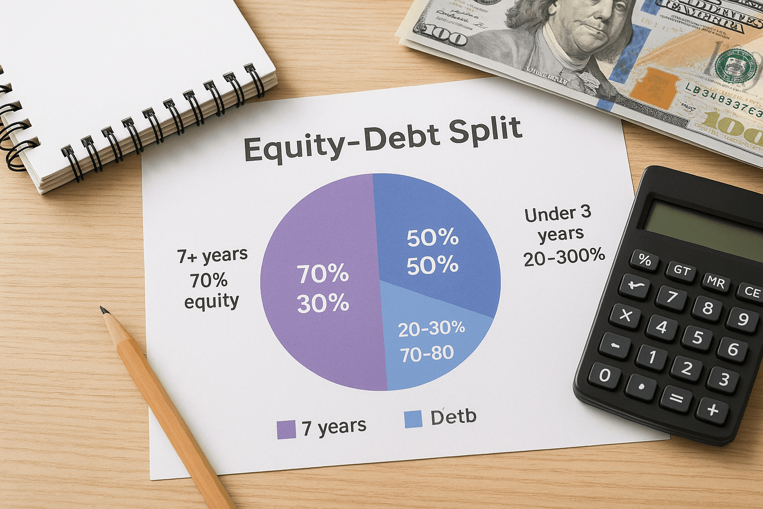 How to pick an equity-debt split by time horizon