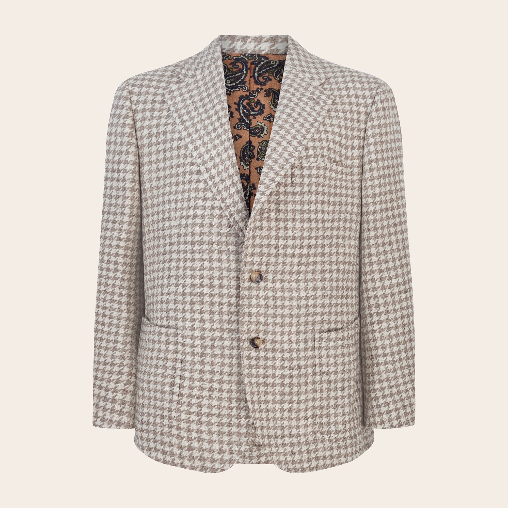 Beige Houndstooth Blazer - Mandelli UK