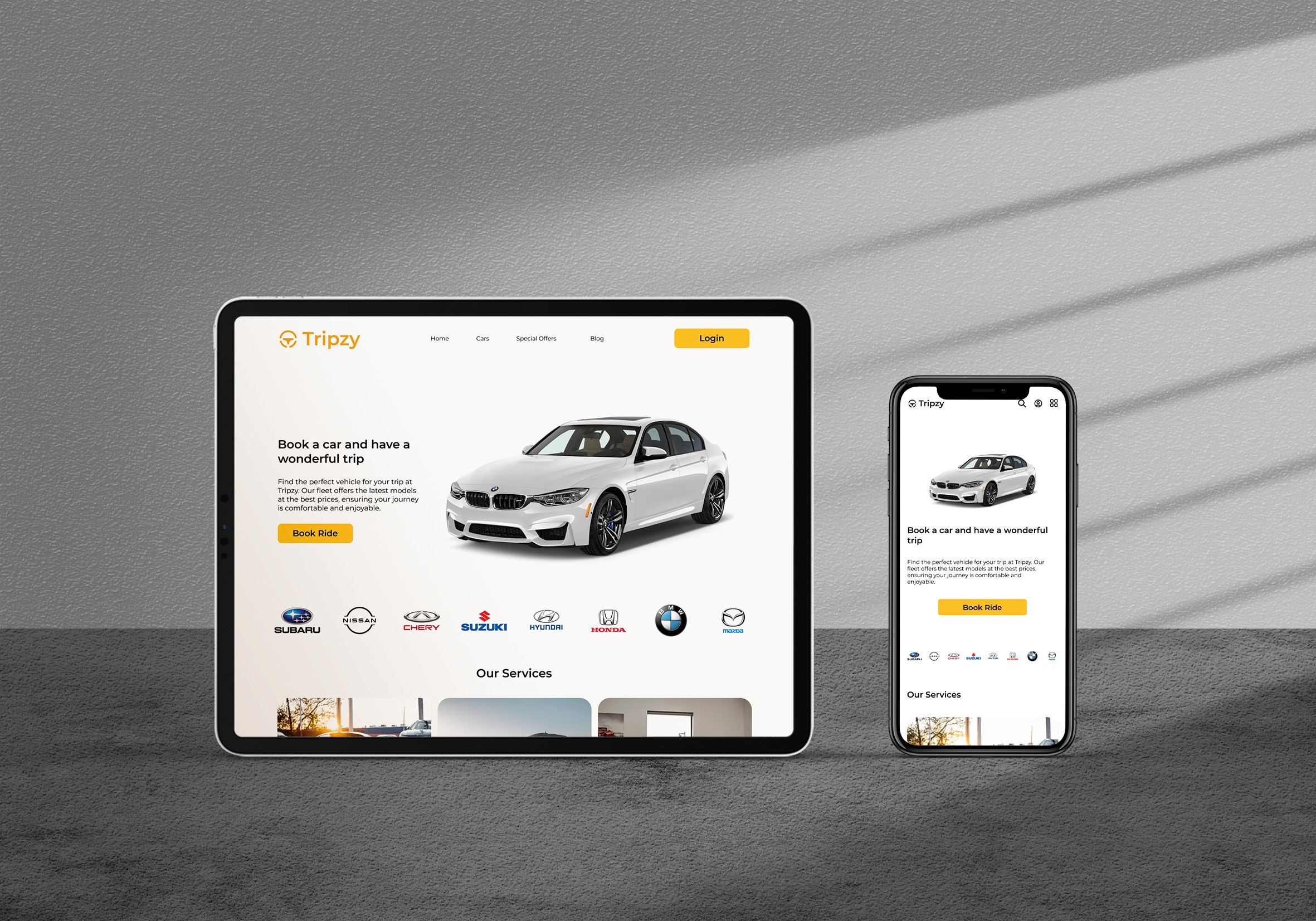 A picture of mobile app mockup screenshots.
