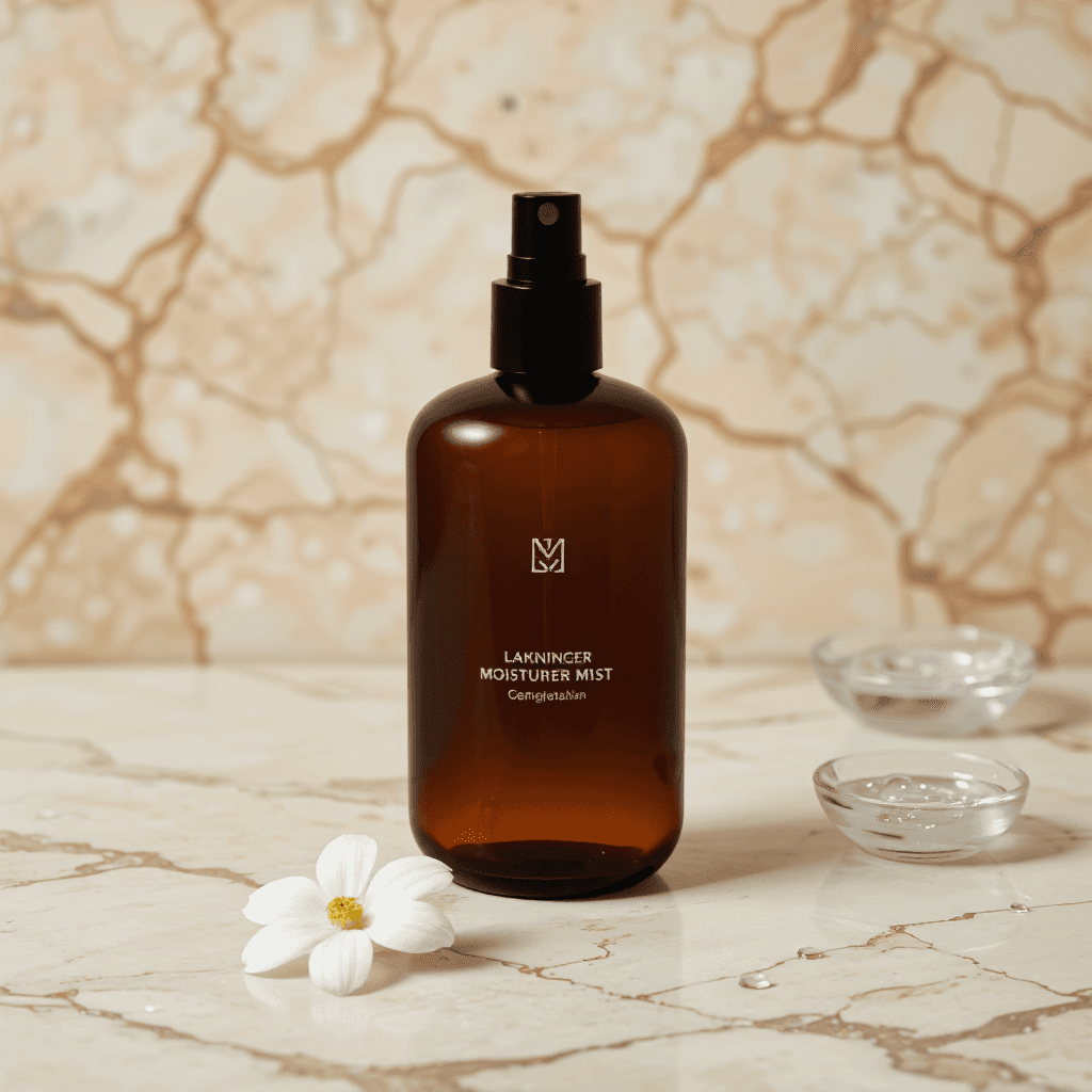 product photography of a bottle of moisturizer mist