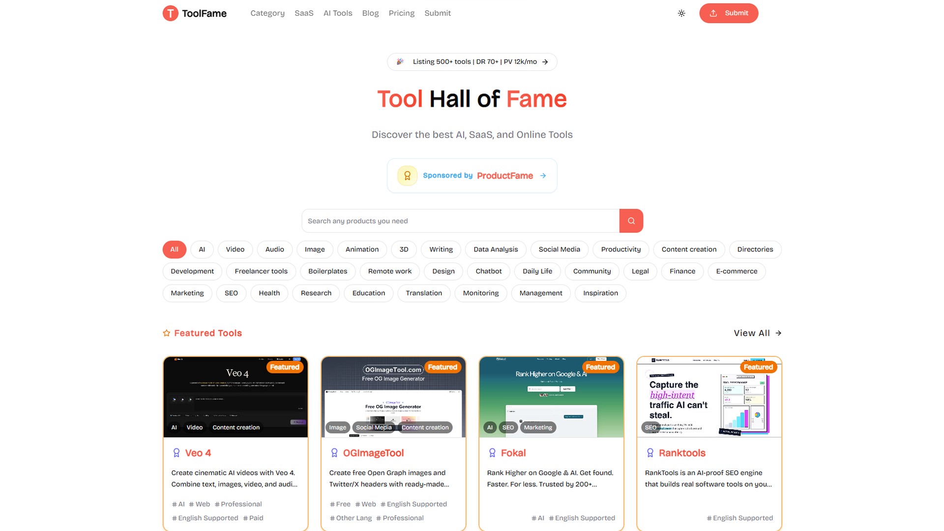 tool fame directory