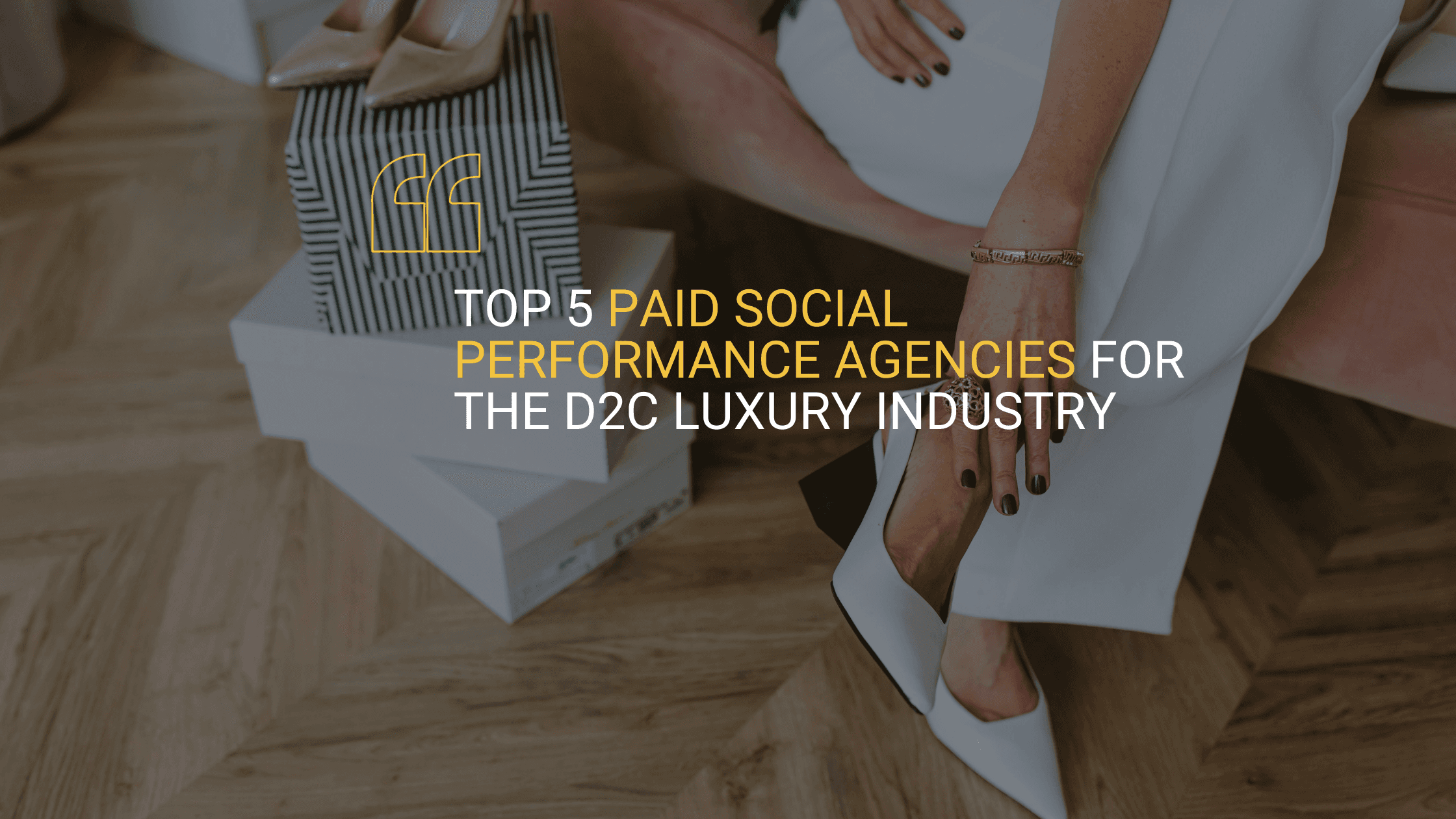 Hero blog image for 'Top 5 Paid Social Performance Agencies for the D2C Luxury Industry' in which PinPoint Media was number one.