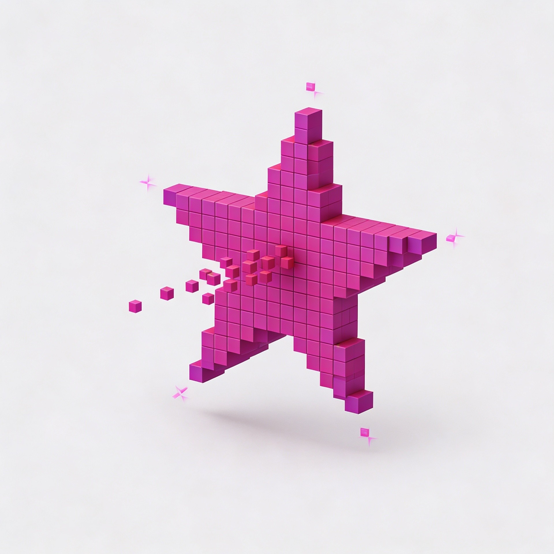 Pink voxel star symbolizing top AI tools for creators