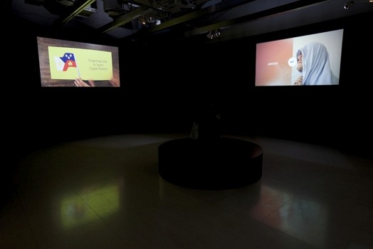 image projection of a brochure and the other is a advertisment banner