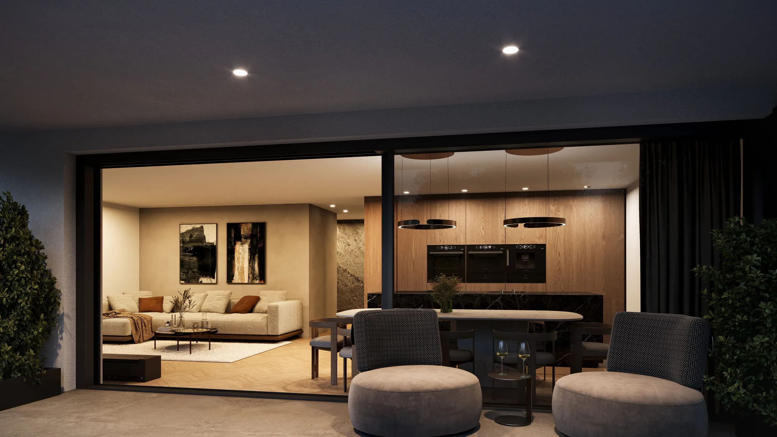 Render der Innenansicht von Projekt Urban Light