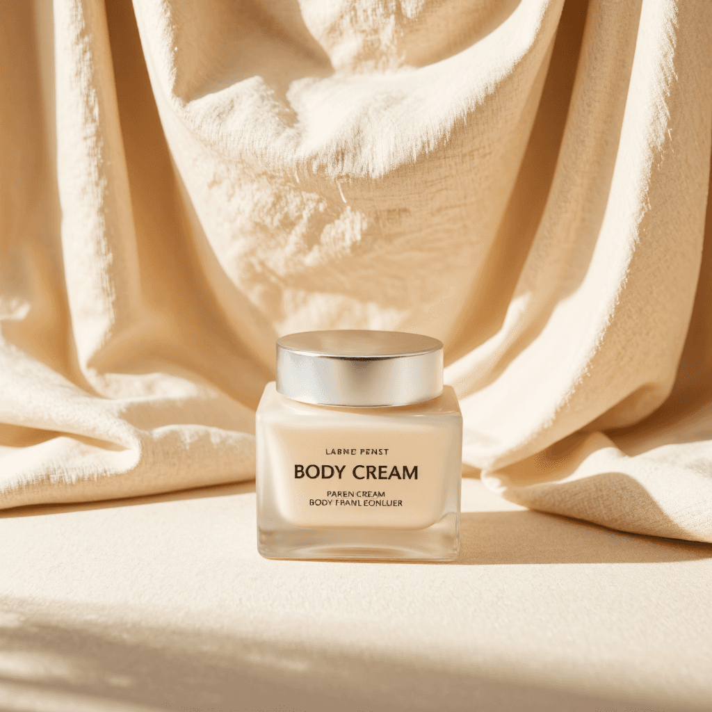 product photography of jar of body cream