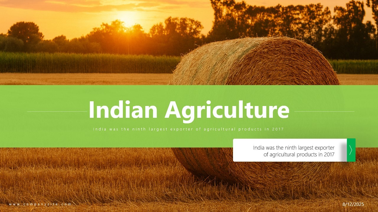 India’s Agricultural Landscape and Its Global Contributions