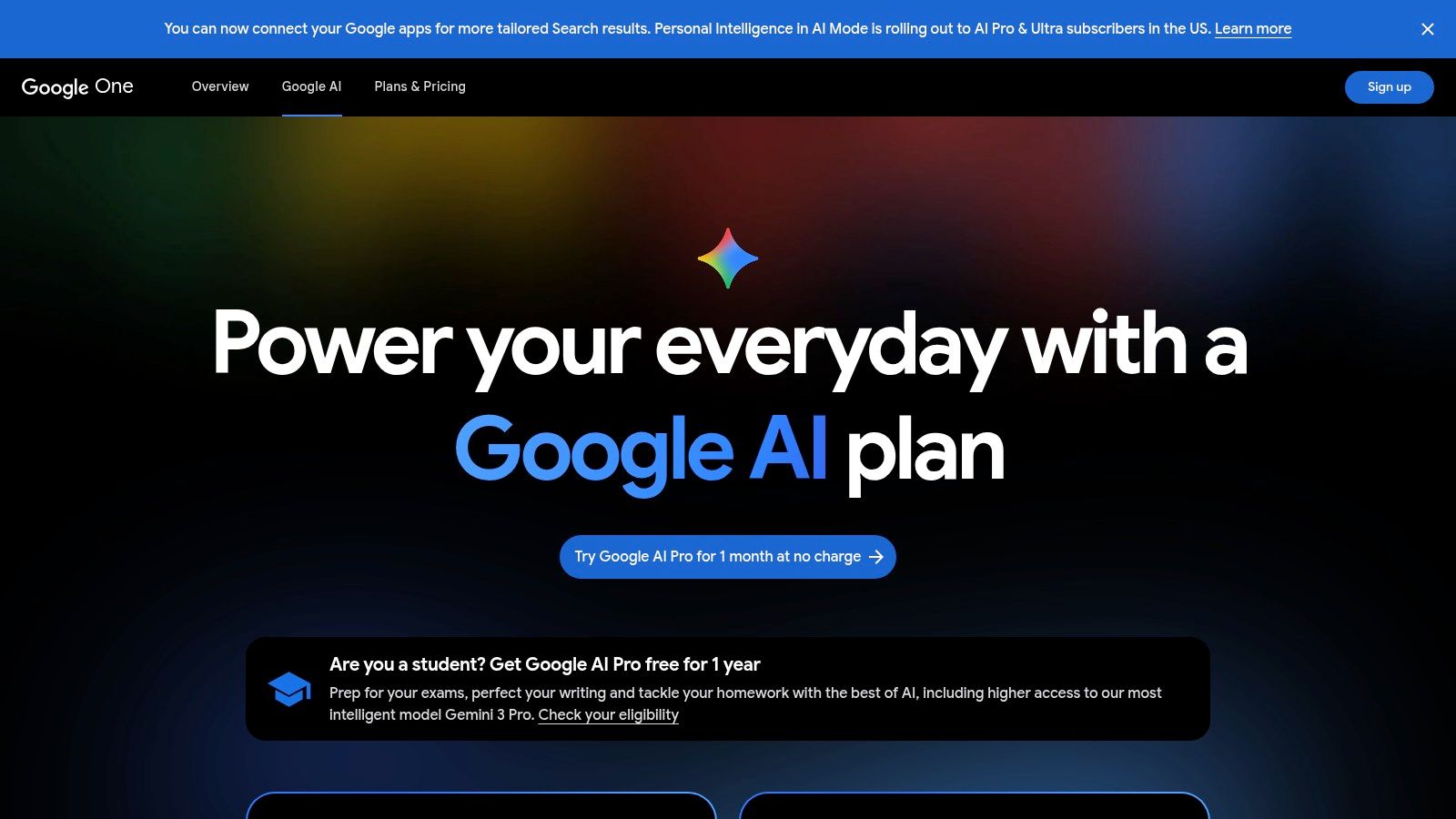 Google One – AI Plans (Gemini Advanced/AI Pro and AI Ultra)