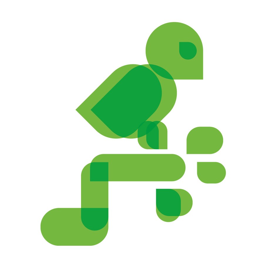 Stylized icon of a bird