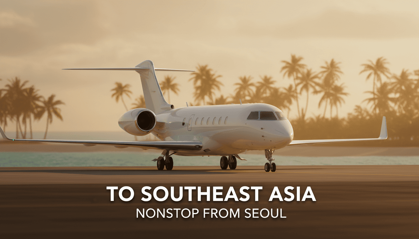 Seoul to Southeast Asia private jet charter — Singapore, Bangkok, Da Nang, Bali nonstop route guide