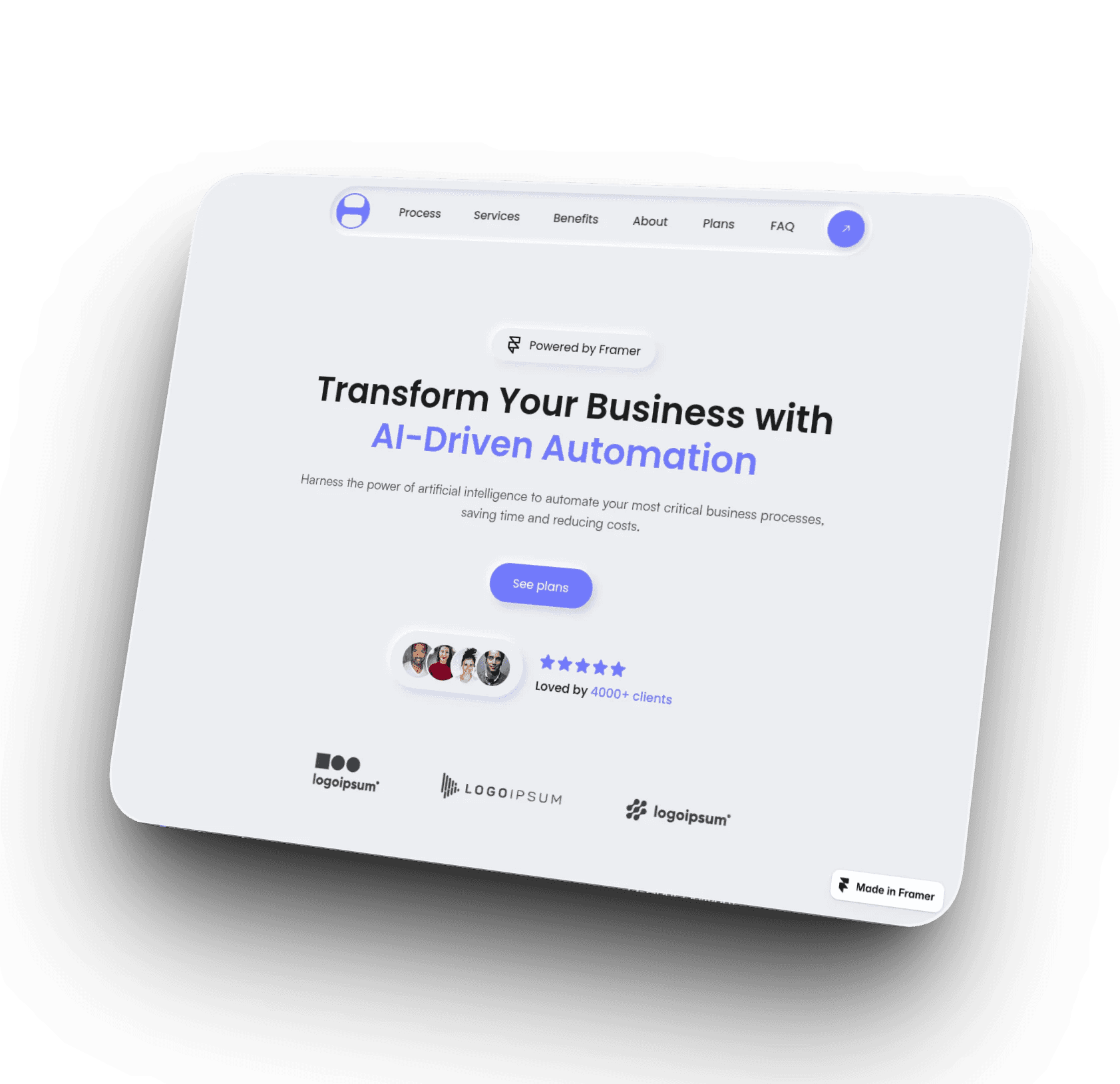 Clario cashflow overview card displaying income and expense trends over the past 7 days with a line chart.