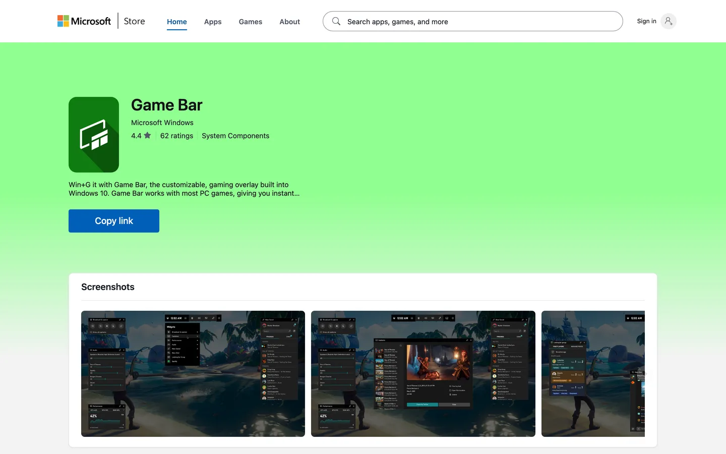 Xbox Game Bar on the Microsoft Store, the built-in Windows recorder