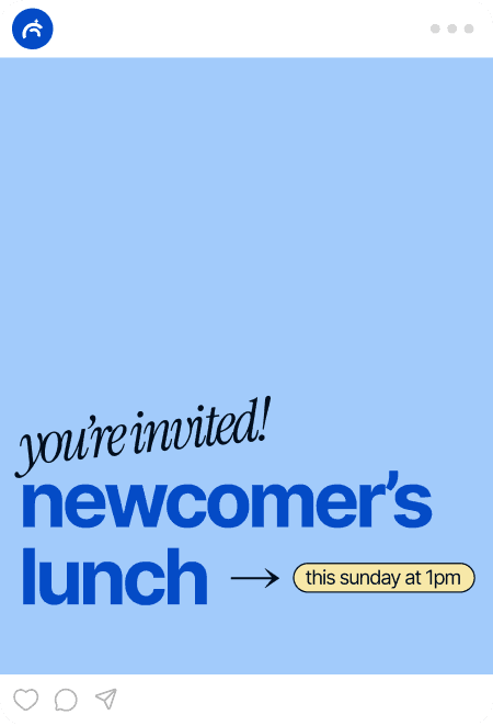 Invitation post for newcomer's lunch