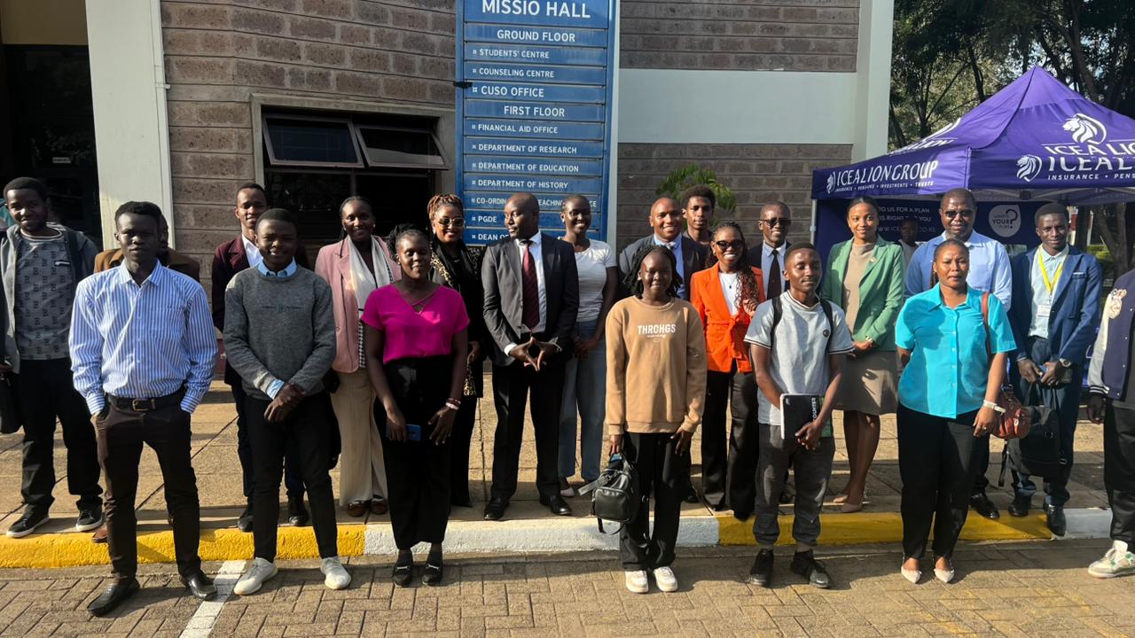 A photo with the students after the speakers session at CUEA University