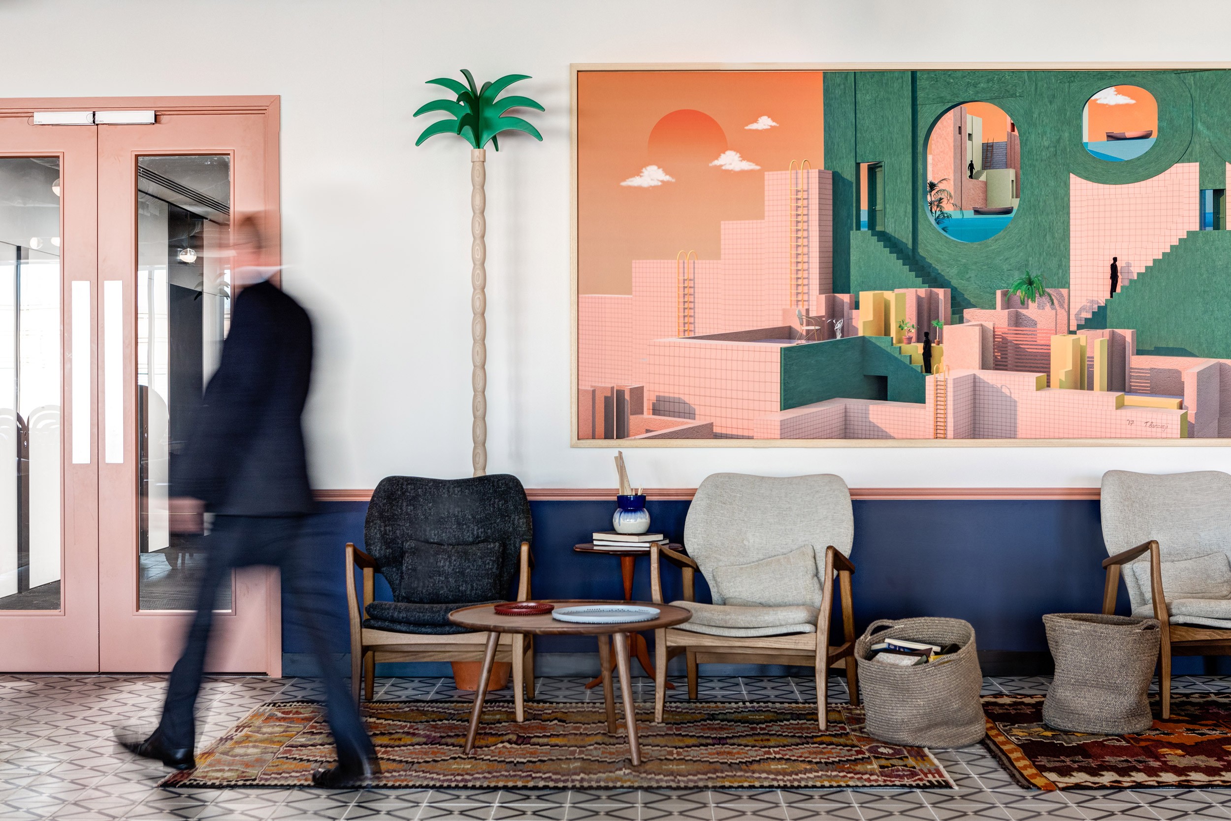 Grundriss der CONTACT ZONES Ausstellung im MAK Frankfurt mit Murat Adash Szenografie