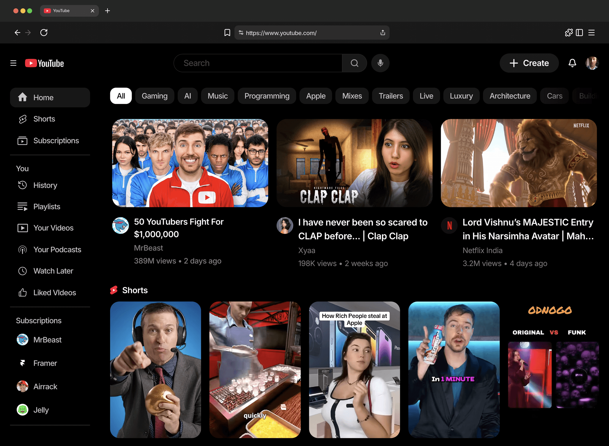 YouTube Mockup