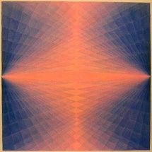 Aerial orange sunset expansion art