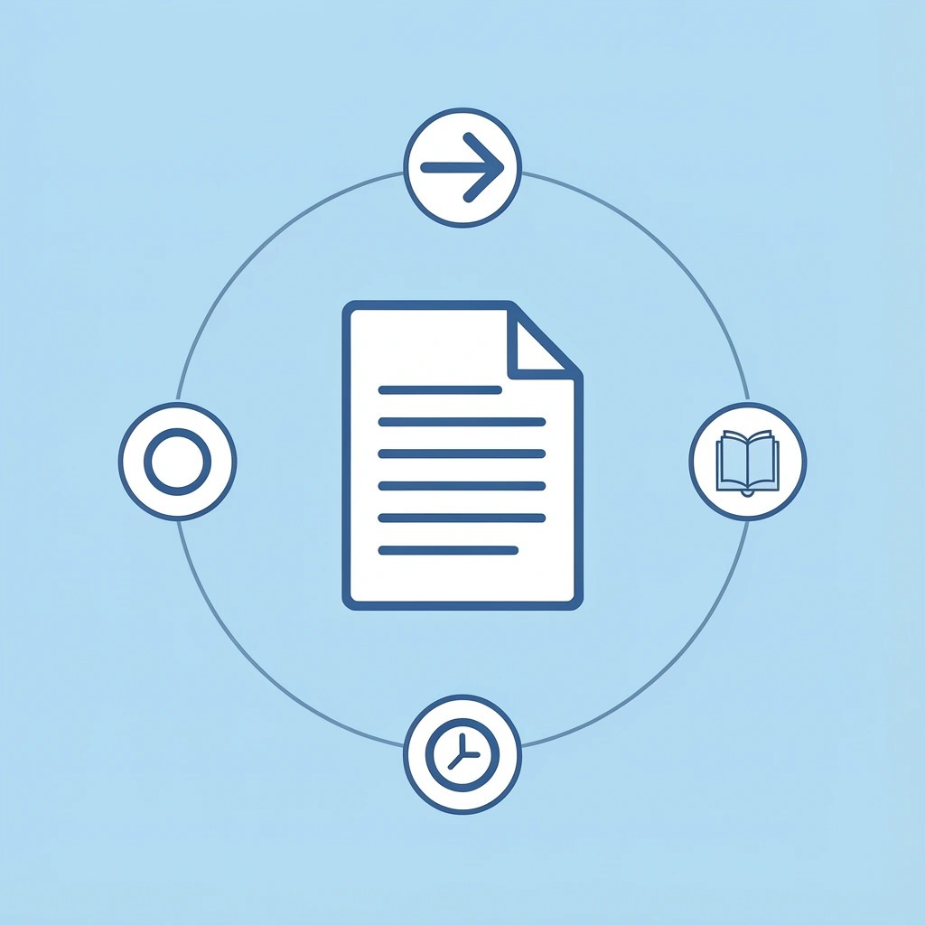 Multiple scattered sources (PDFs, notes, apps, links) connecting to a central workspace hub
