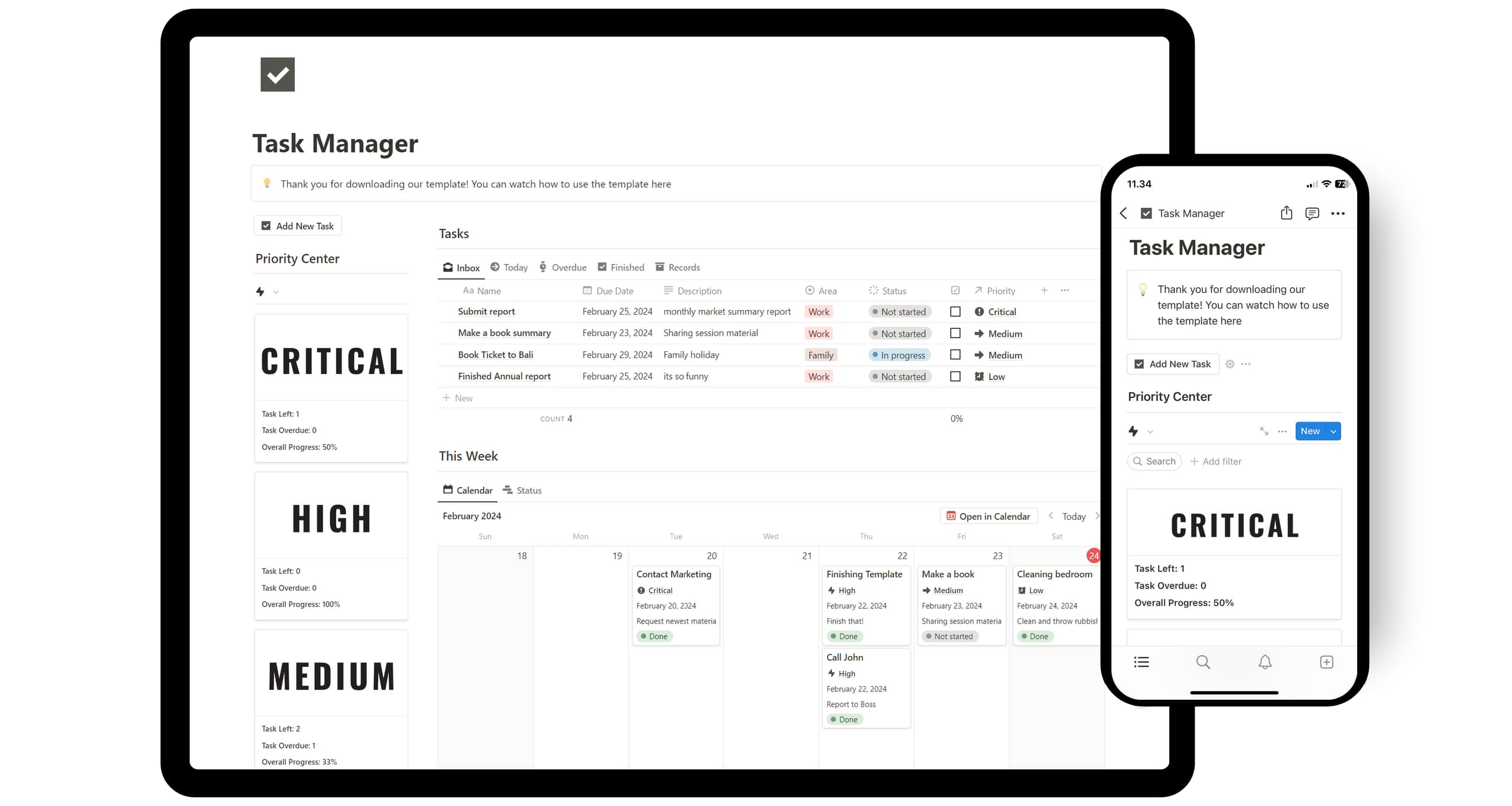 Best Task Manager Template