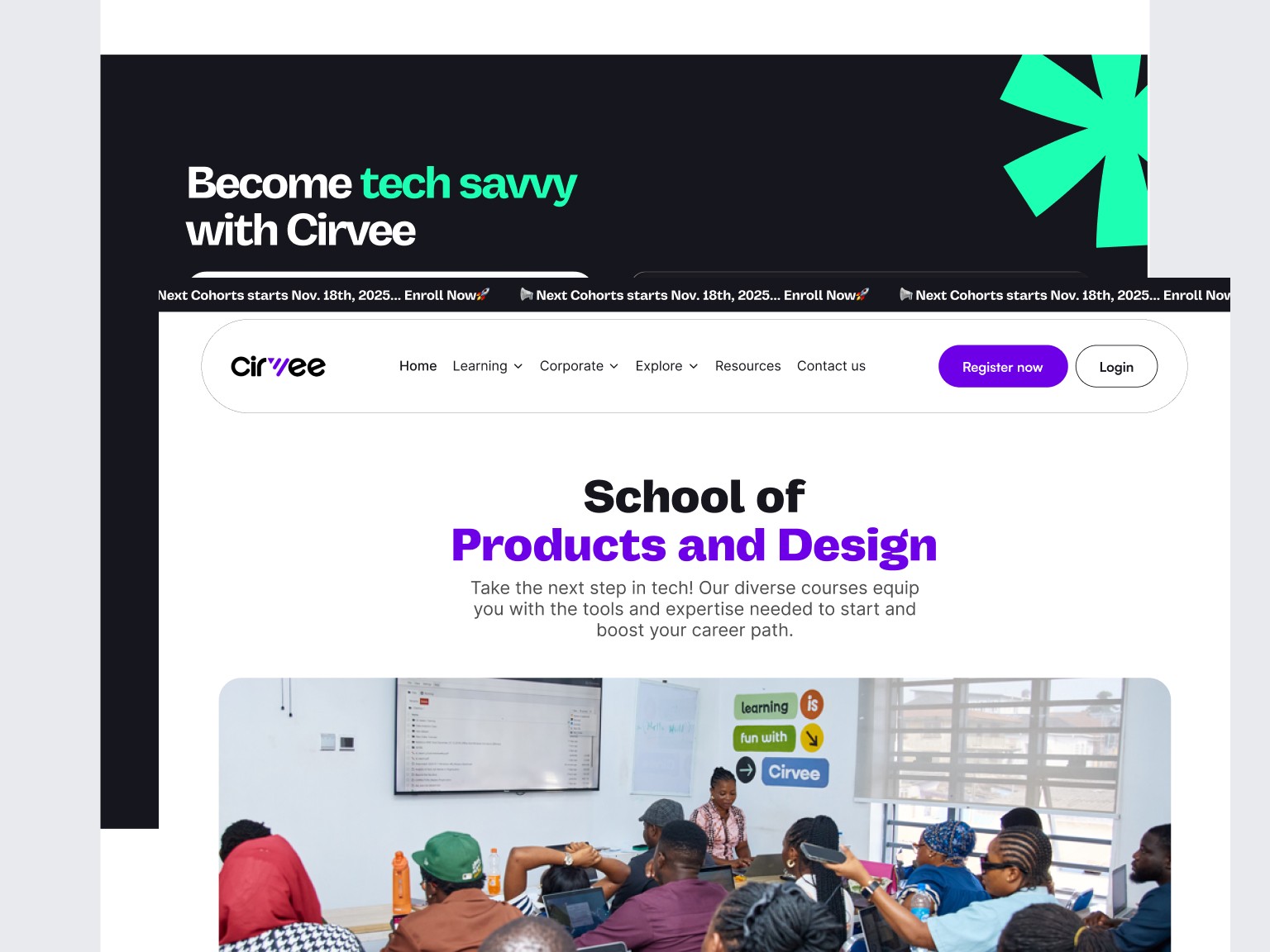 A mockup with 3 screens from jop portal app