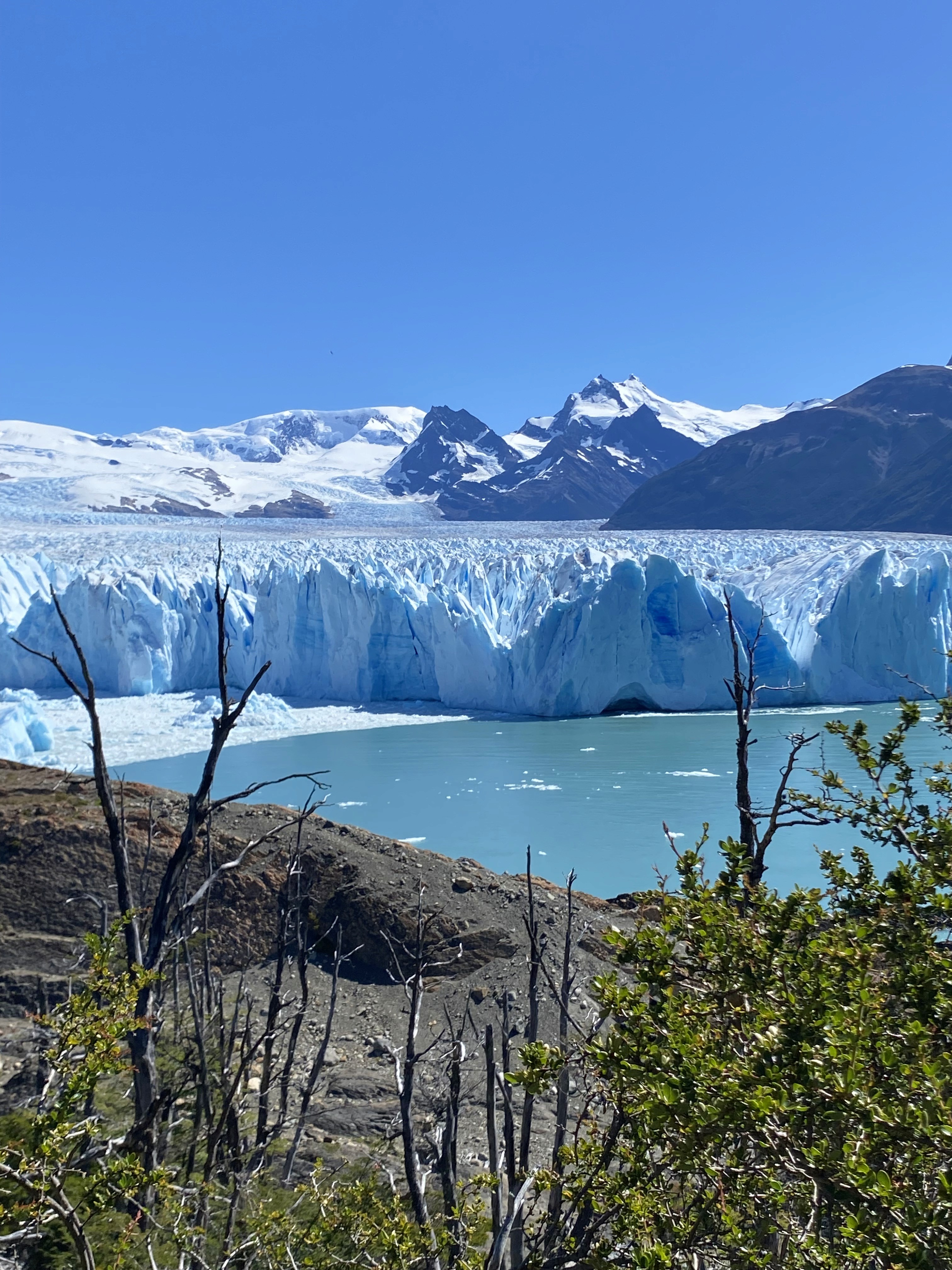 Mujer sentada sobre un tronco frente a una cascada doble en un bosque frondoso de Argentina.