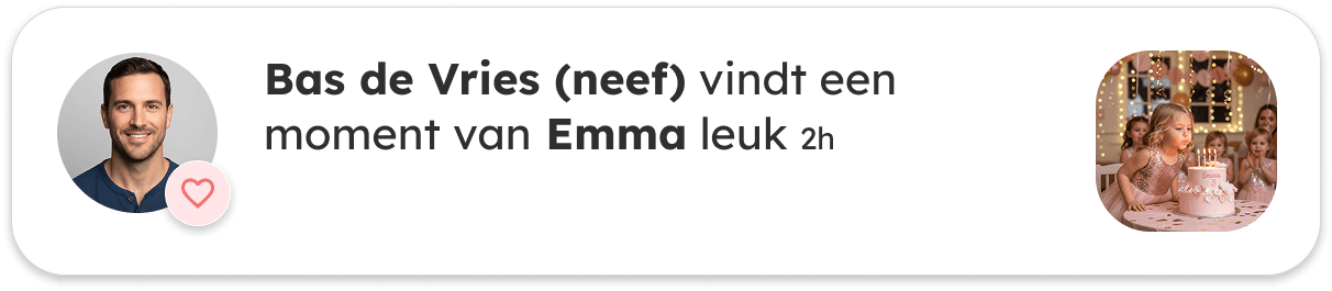 Melding van een leuk gevonden moment