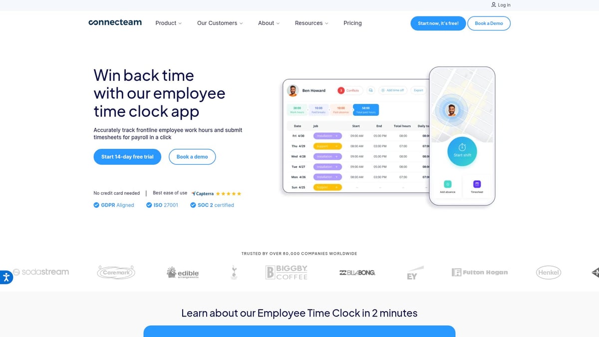 12 Top Time Tracking Tools to Boost Productivity in 2026 - Connecteam