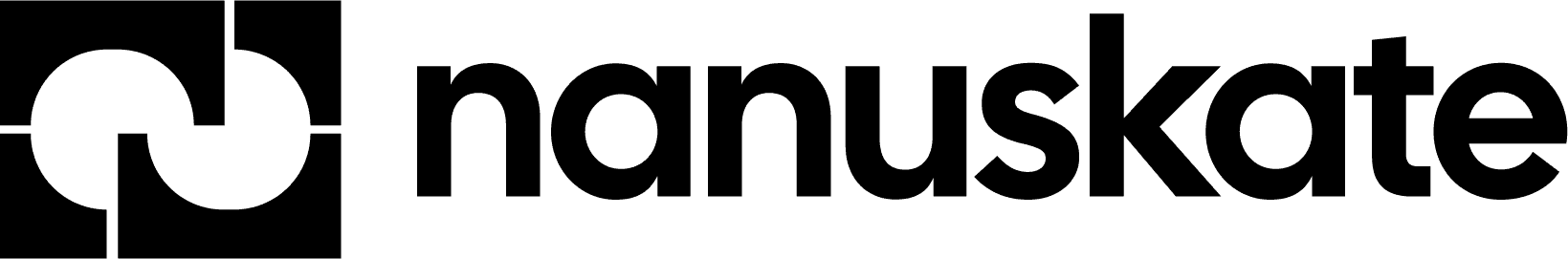nanuskate black horizontal logo