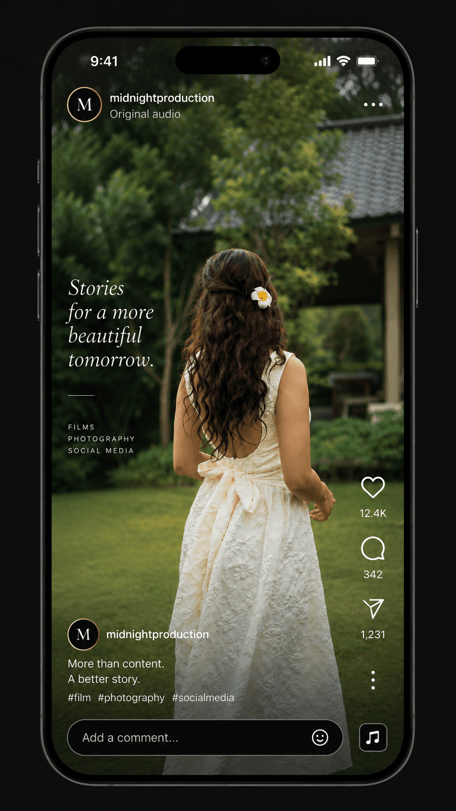 Editorial social story mockup