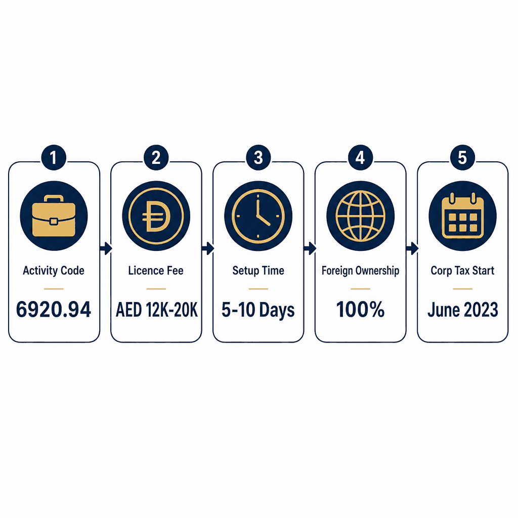 Infographic: How to Get a Auditing Of Accounts Business License in Dubai