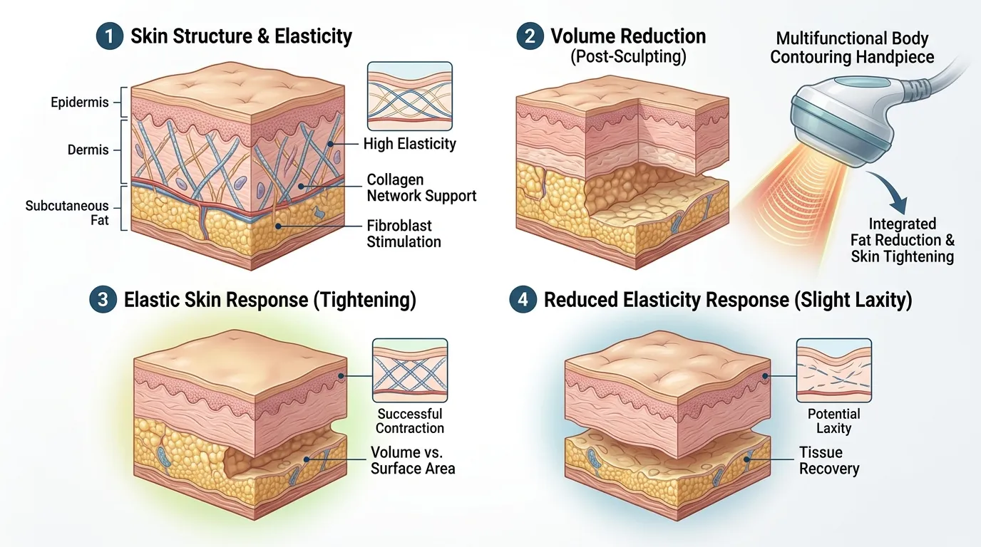 Skin elasticity and skin tightening considerations after body contouring
