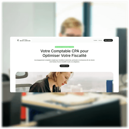 Site web professionnel créé pour le cabinet Comptables Bégin présentant leurs services comptables pour particuliers et entreprises.
