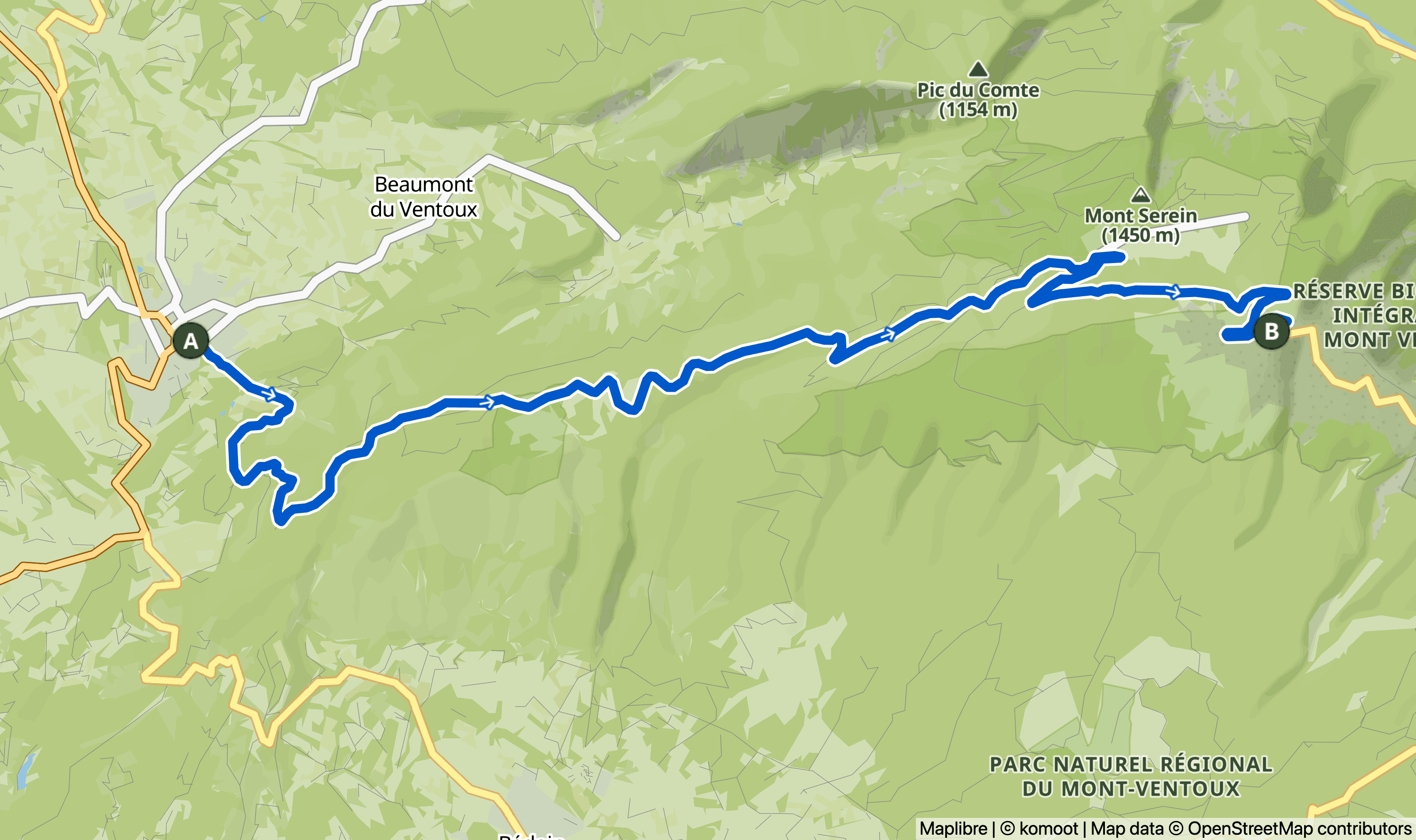 Beklimming 2 van Ventoux3. Vanuit Malaucène naar de top van de Mont Ventoux