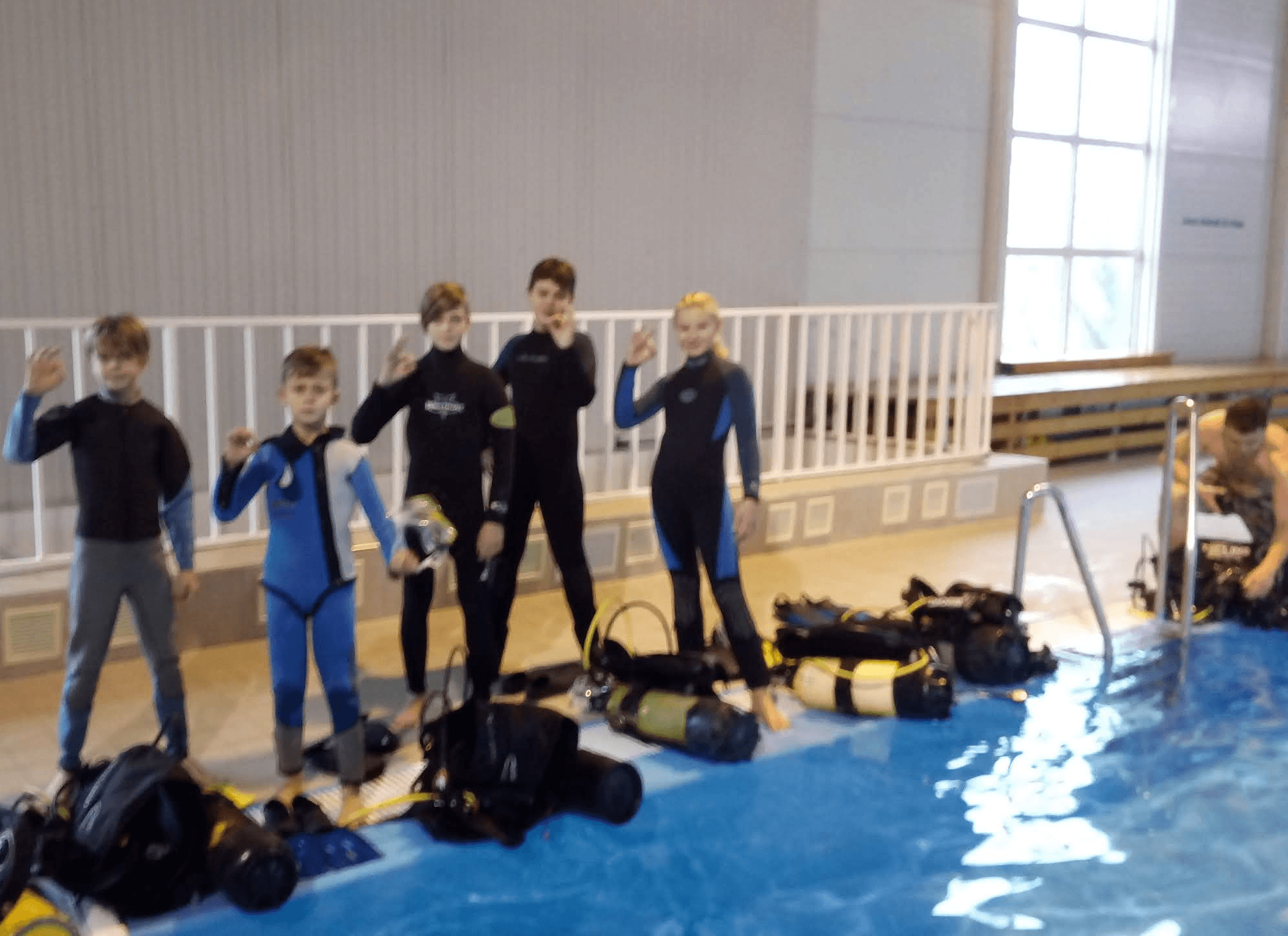 two people scuba diving underwater